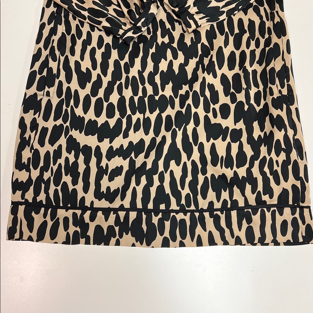 LOFT Black and Tan Patterned Sheath Dress - Picture 6 of 16